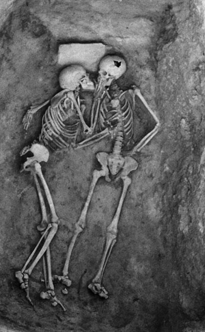 "The "Hasanlu Lovers" Died Around 800 B. c. And Were Discovered In 1972. They Died In What Seems To Be An Embrace Or Kiss, And Remained That Way For 2800 Years"