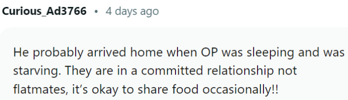 It is okay to share food