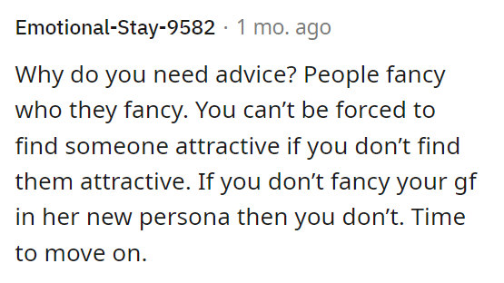 Pretty much, we agree with this too because she really can't expect him to just be okay with this.