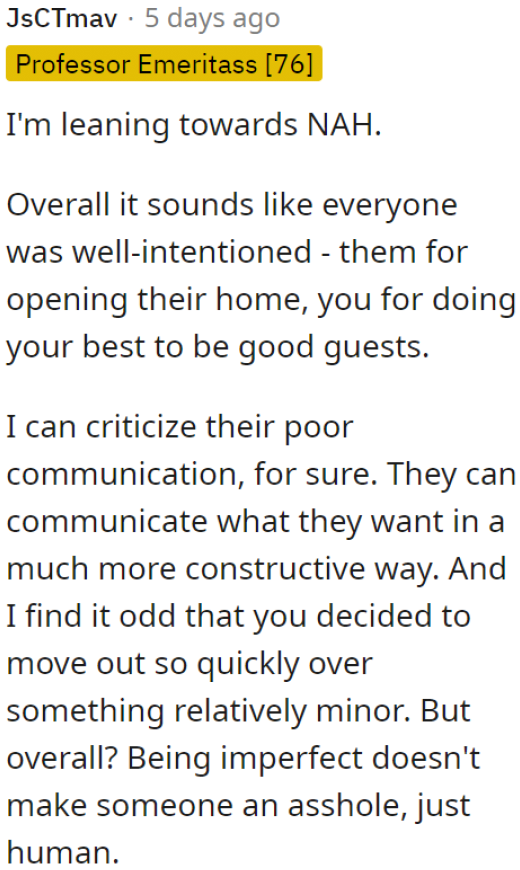 It's a communication problem. The FIL could have worded it better, and the OP shouldn't have been abrupt, according to this user.