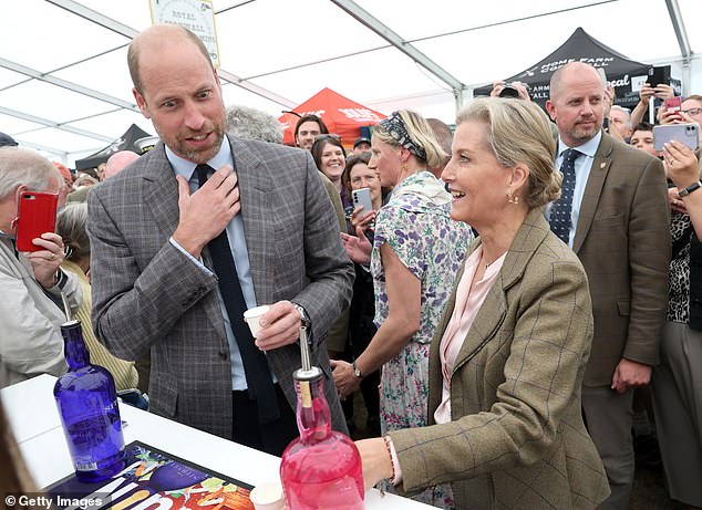 Prince of Wales proved his 'One Pint Willy' nickname by pulling back from local Cornish gin at the Royal Cornwall Show.