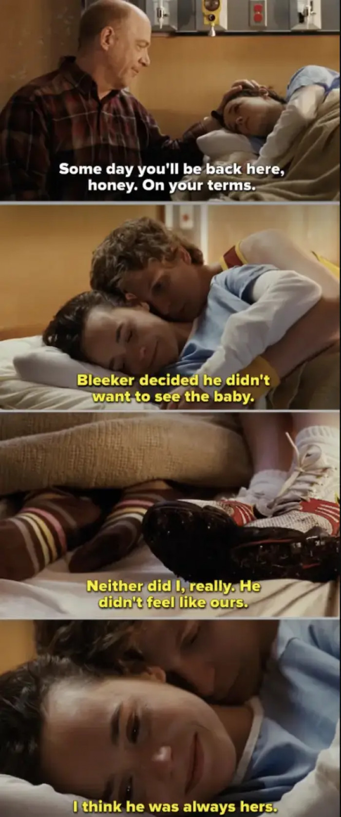 13. The Juno movie, when Bleeker comforted Juno after she delivered the baby
