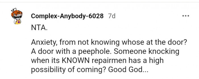 Getting anxiety from not knowing who's at the door