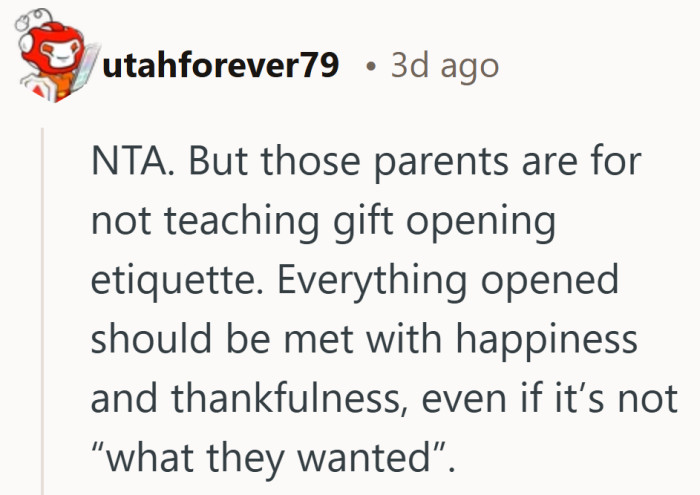 Apparently the only thing harder than buying every gift is hoping the kids remember to smile at whatever they unwrap.