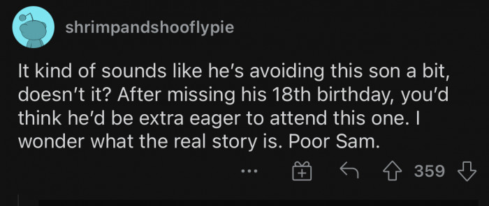 The real story could be completely different than what OP claims.