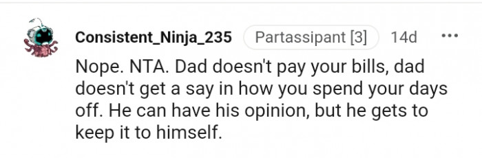 He gets to keep his opinion to himself