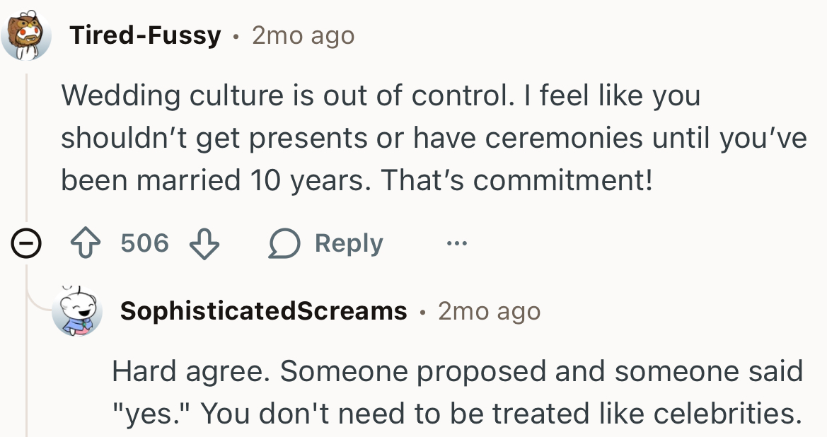 “Wedding Culture Is Out of Control.”