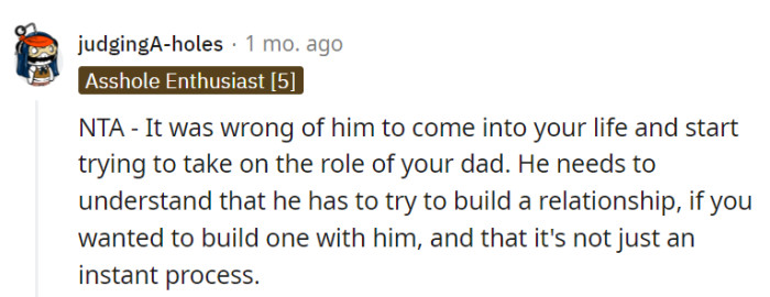 He needs a hard reality check.