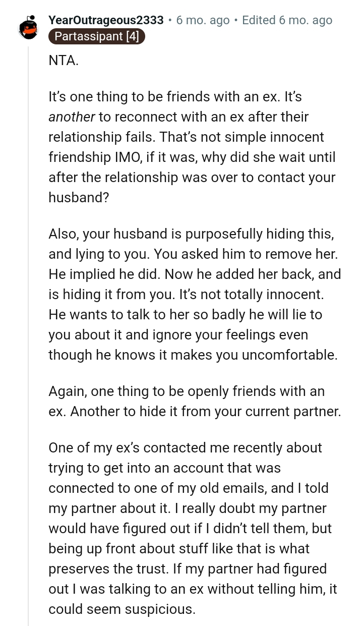 Being friends with an ex