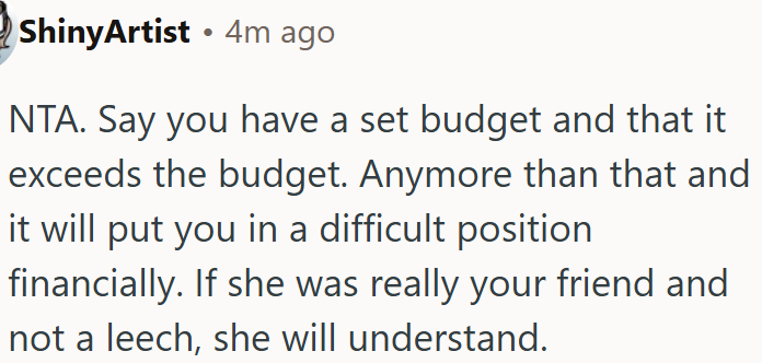 Real Friends Understand When Budgets Are Tight.