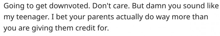 14. She's not telling the whole story.