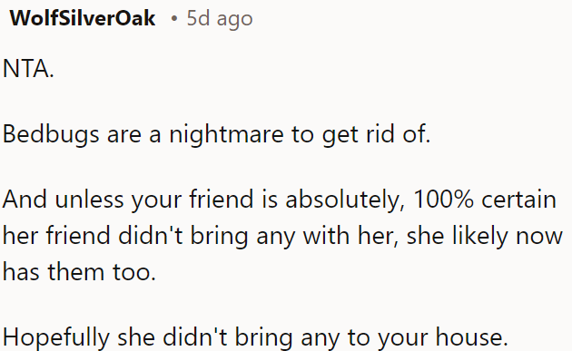 OP's neighbor might have brought bed bugs to her house.