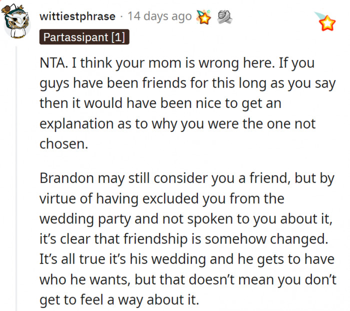 12. OP deserves an explanation at least