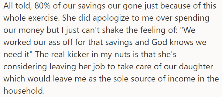 In the end, 80% of their savings were gone for nothing