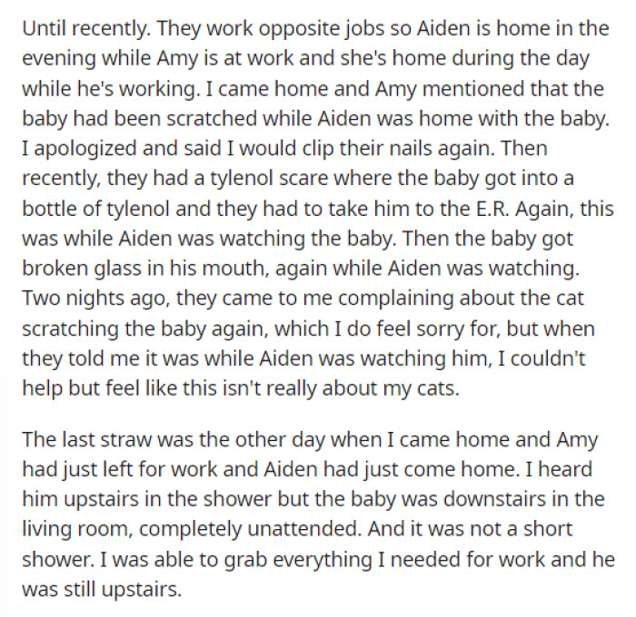 This is when things really ended up showing their true colors, and OP started putting things together.