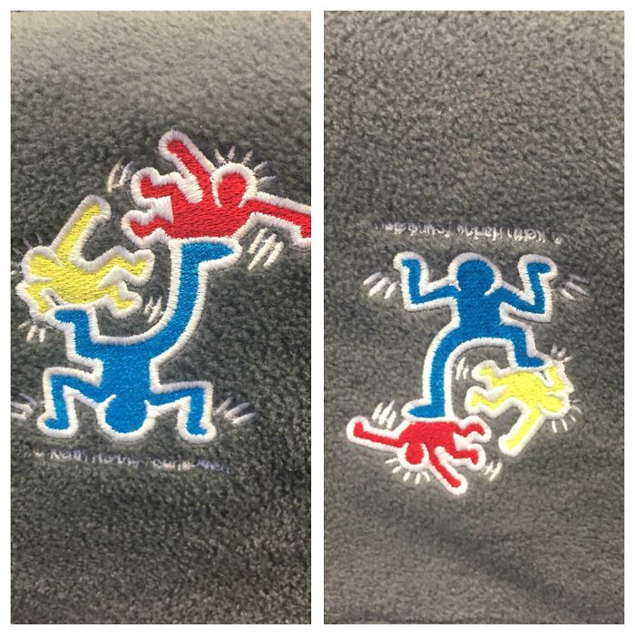 32. Logo For A Children’s Hospital: Right Side Up Is A Man Juggling/Playing With Kids; Upside Down Is An Angry Man Stomping On Kids