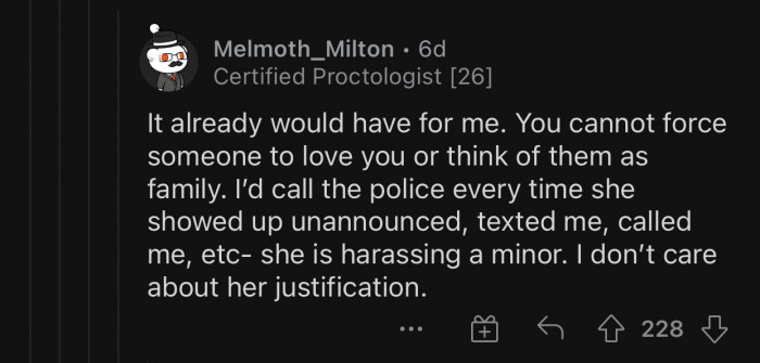 You can't force someone to love you. Especially not in this way.