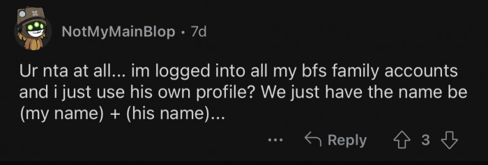 She could have shared her boyfriend's profile.