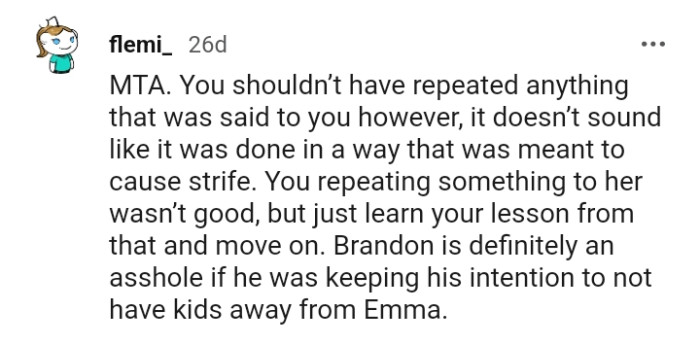 You Repeating Something to Her Was Not Good