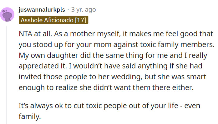 Kudos to OP for standing up and for cutting them out.