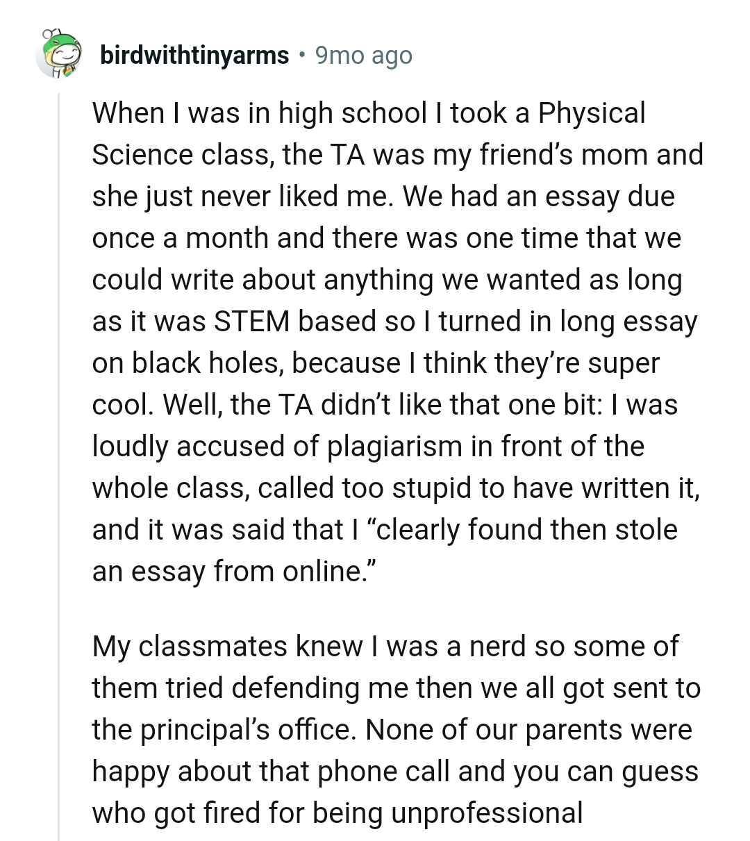 This Redditor was loudly accused of plagiarism