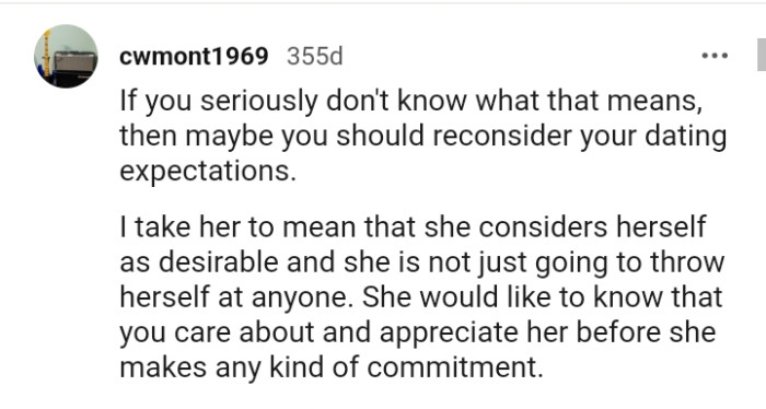 21. She Considers Herself Desirable