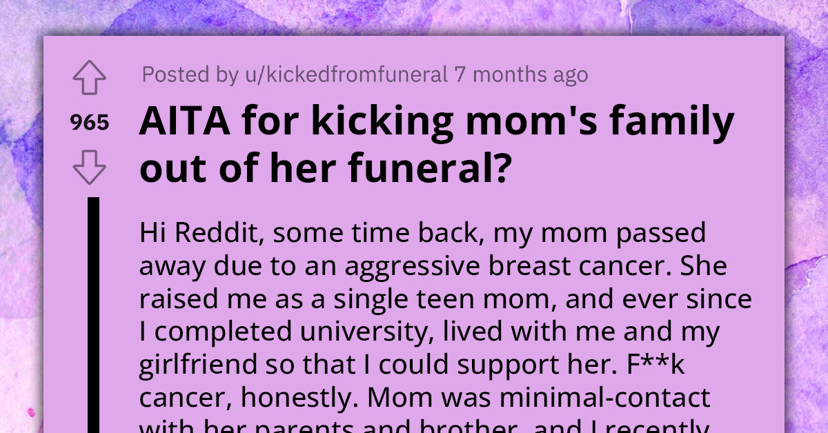 Man Kicks Out His Deceased Mom's Family Out Of Her Funeral As They Wouldn't Stop Calling Him The "Devil's Child"