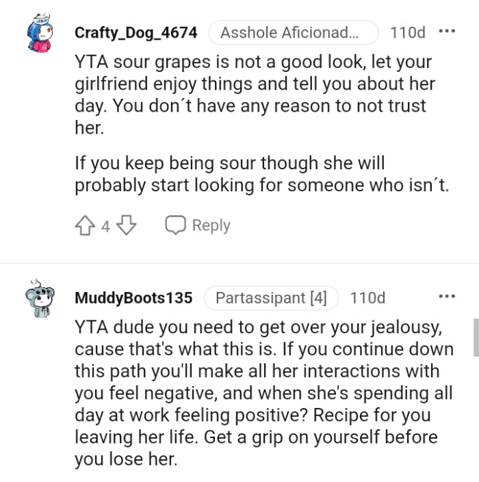 The OP has no reason not to trust her