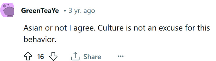Culture is no excuse.