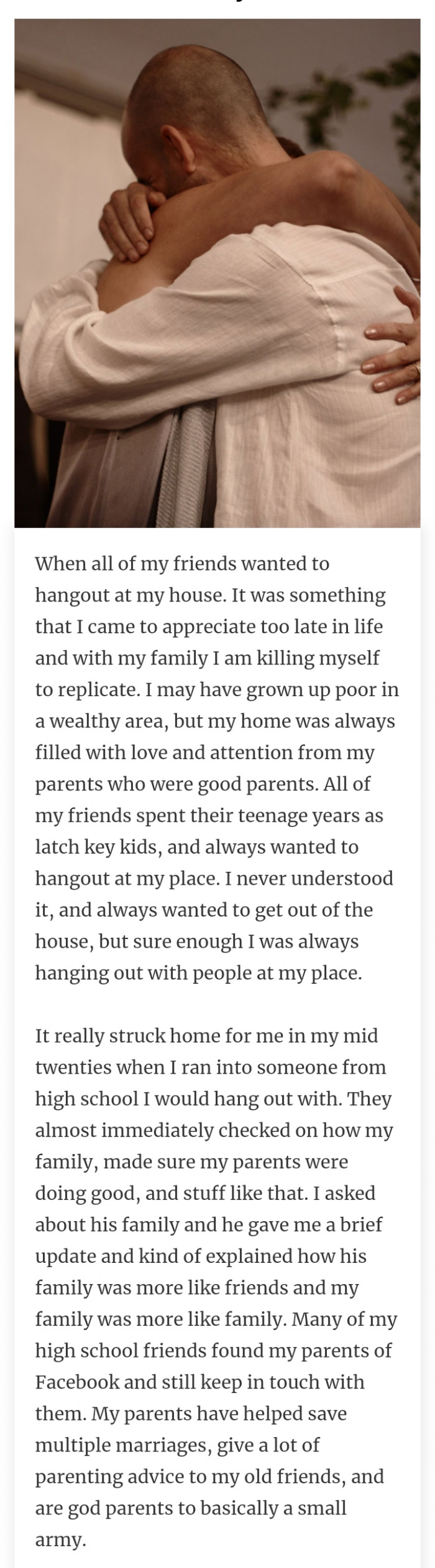 #1 It was rare to have such a happy home and loving family.