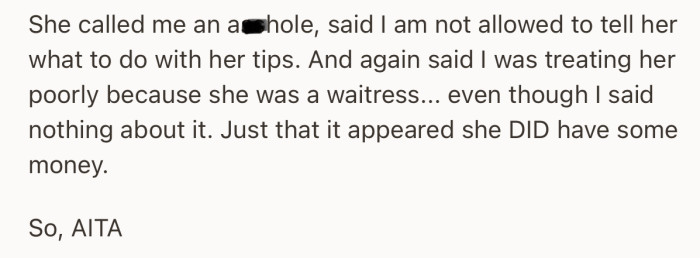 After OP confronted her about the expensive extensions, she slammed OP for trying to tell her what to do with her money