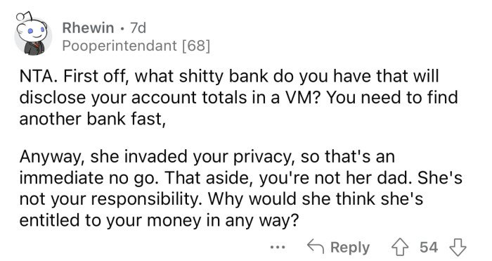 “You're not her dad. She's not your responsibility.”