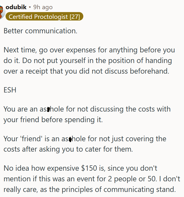 Better communication probably would have changed anything.