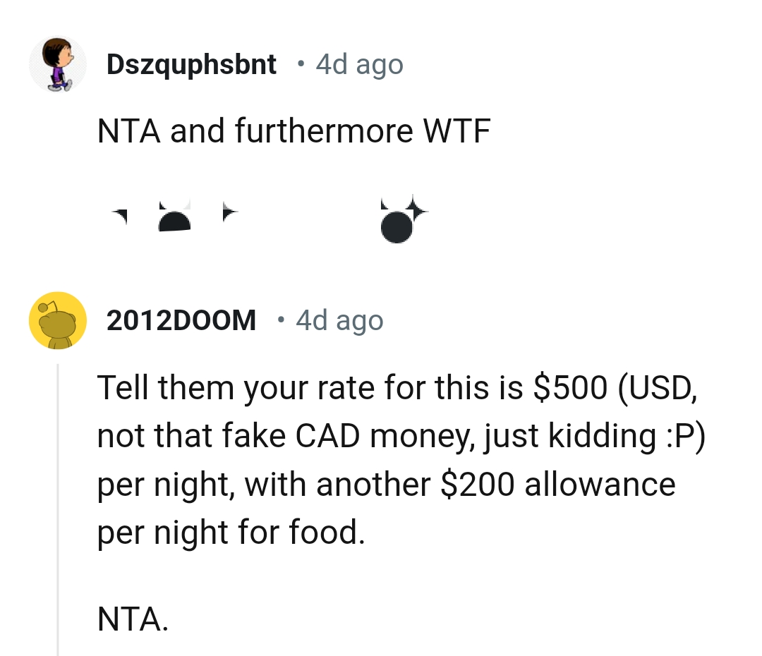 The OP should give them a rate