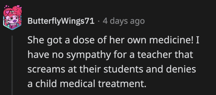 But a lot of the comments stated that it was just fair