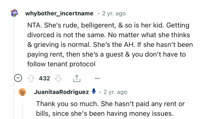 “She’s the AH. If She Hasn’t Been Paying Rent, Then She’s a Guest, and You Don’t Have to Follow Tenant Protocol.”