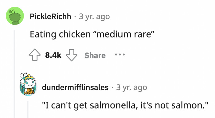 7. Just that one time or multiple occasions, despite what we assume are repeated ER trips for food poisoning?