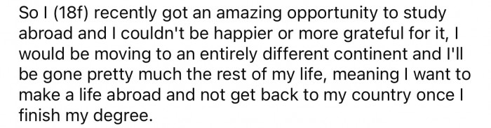 Here's a bit about OP and her plans.