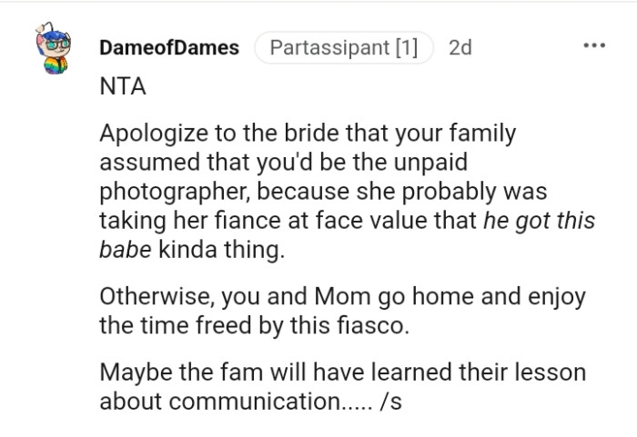 The family should have learned their lesson about communication