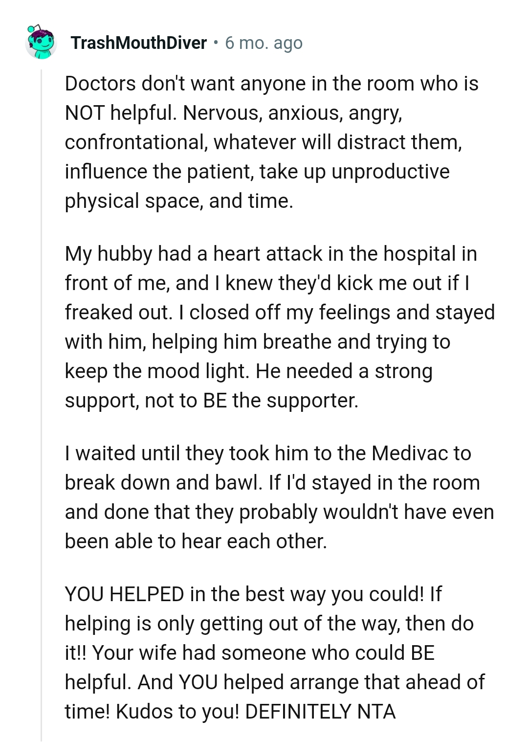 He needed strong support