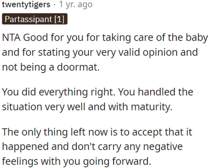 OP handled the situation well and maturely.