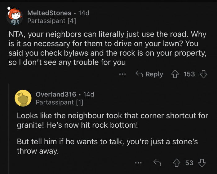 They can simply avoid driving on OP's lawn.