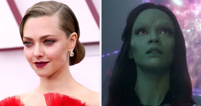 14. Amanda Seyfried refused to be Gamora because she didn't want to be green. She also thought Guardians of the Galaxy wouldn't do well.