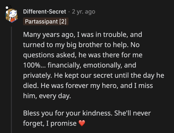 They have each other, that's what matters.