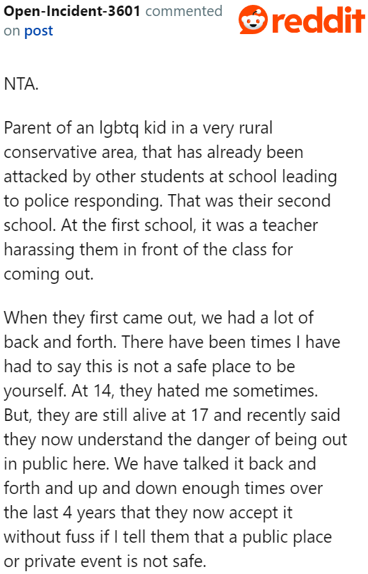 A Parent of an LGBTQ Kid Shared the Horrible Experience That Their Child Went Through.