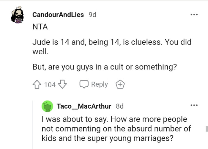 Jude is 14 and 14 is clueless