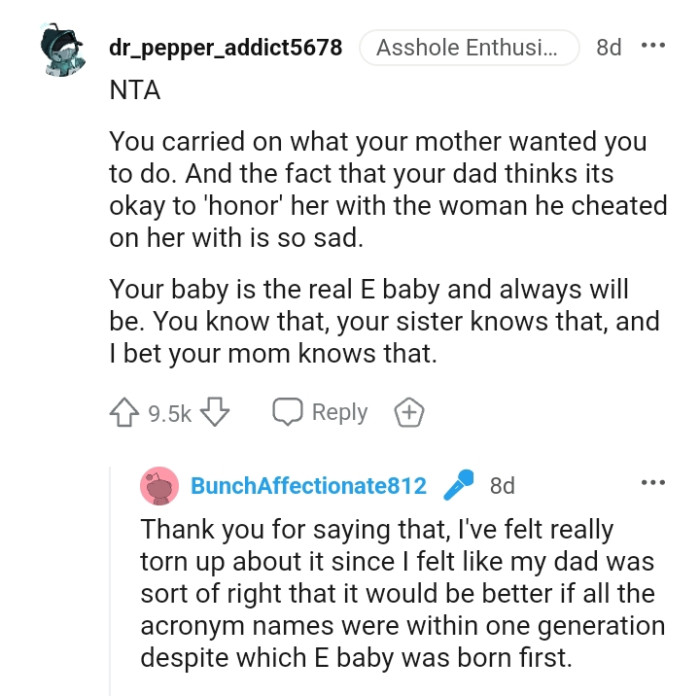 OP's baby is the E baby here