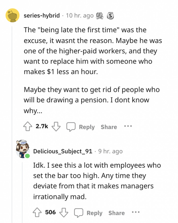 The excuse without the reason