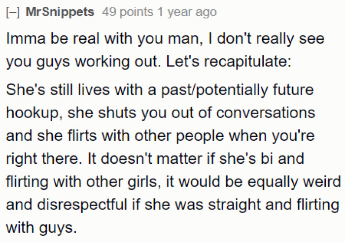 A user gets real: They're not compatible.