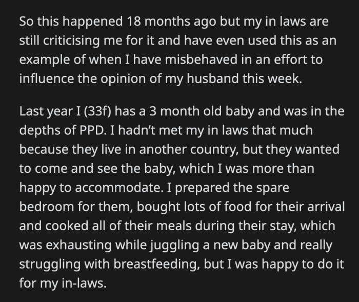 OP spends most of her time inside the bedroom without a shirt as she struggles to feed her newborn